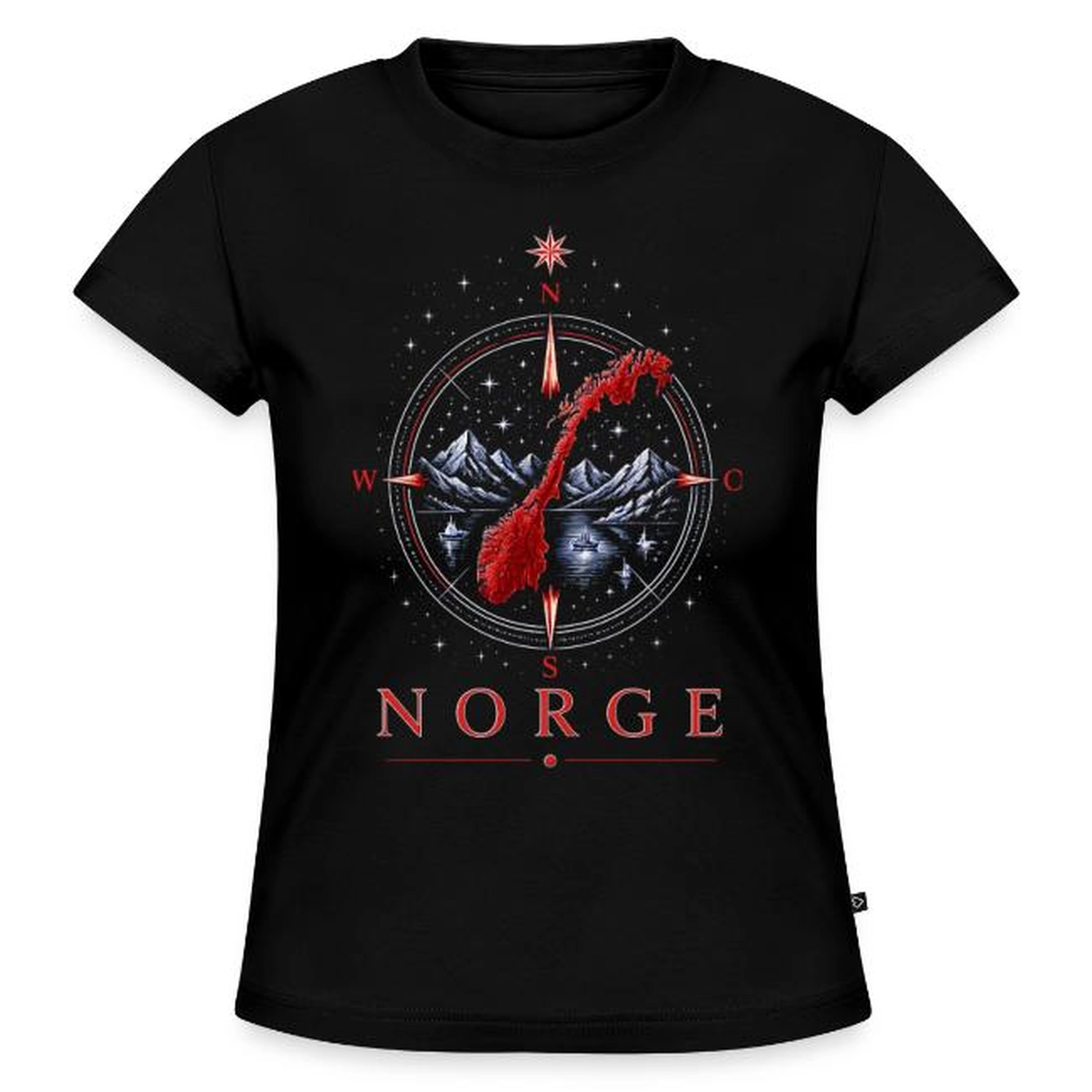 Sabine Groß - Medialität, Sensitivität & energetische Begleitung - Das T-Shirt verfügt über einen Grafikdruck logo Norge 