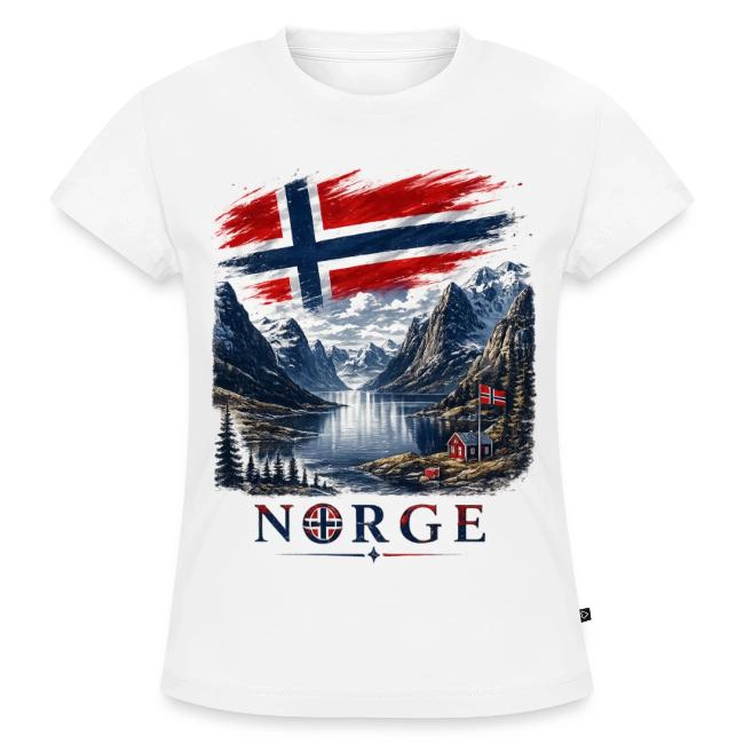 Sabine Groß - Medialität, Sensitivität & energetische Begleitung - Das T-Shirt verfügt über einen Grafikdruck logo Norge 